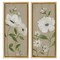 Stupell Industries Cottage Blossoms on Beige 2pc Floater Framed Canvas Wall Art Set Design by Nan